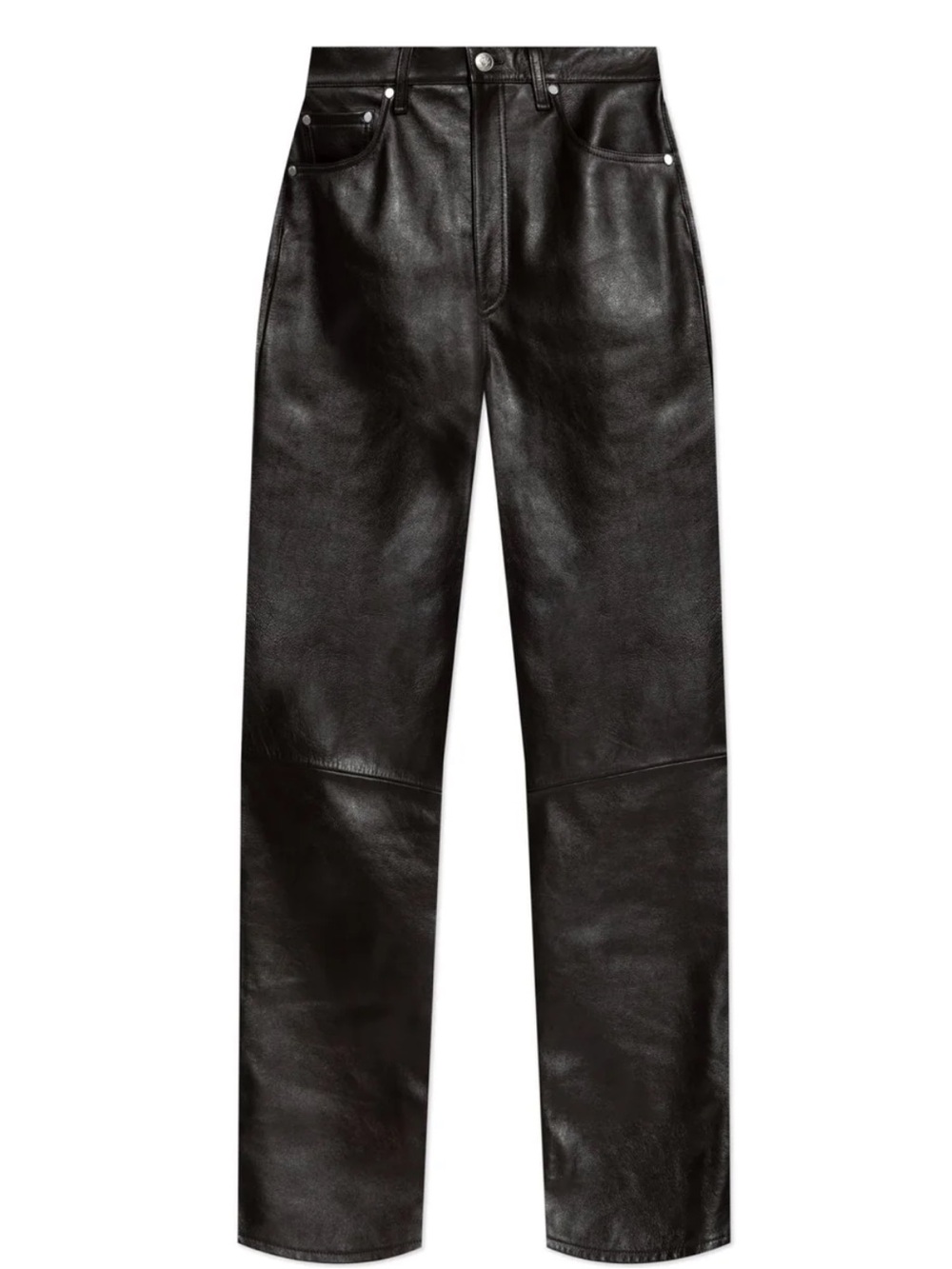 rag & bone black bleather wide leg pants - brand new tags on